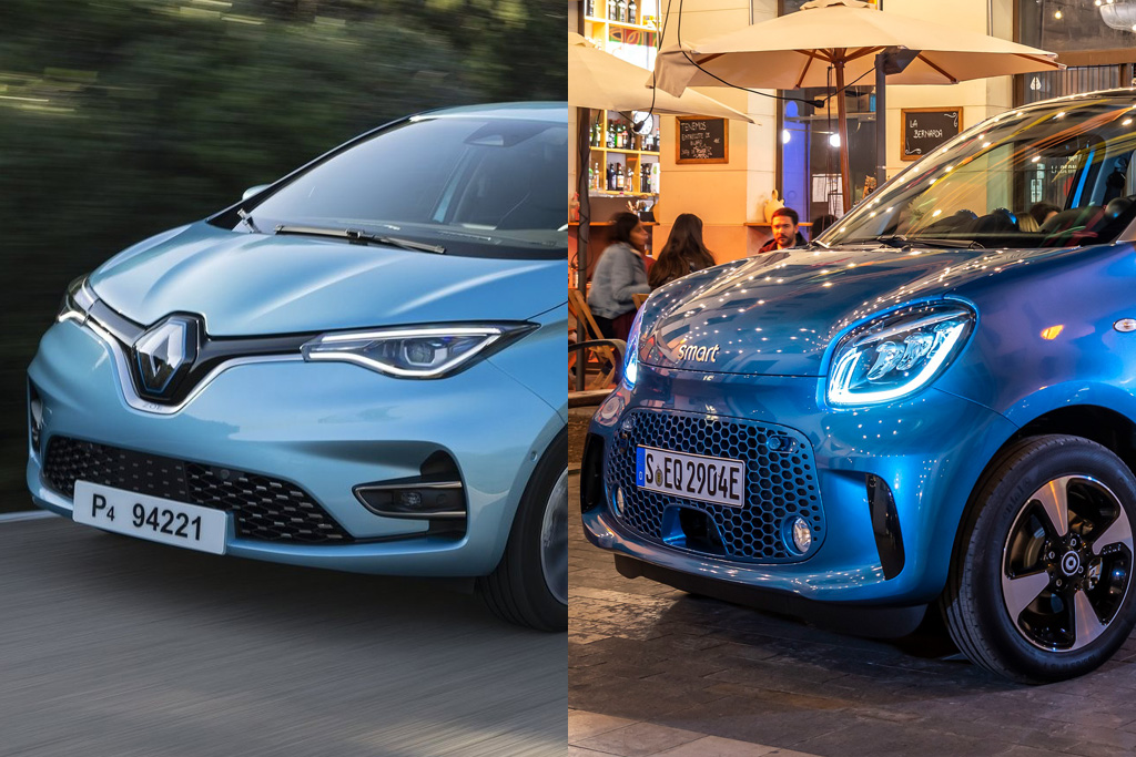 Renault Zoé Vs Smart Forfour EQ : tellement différentes