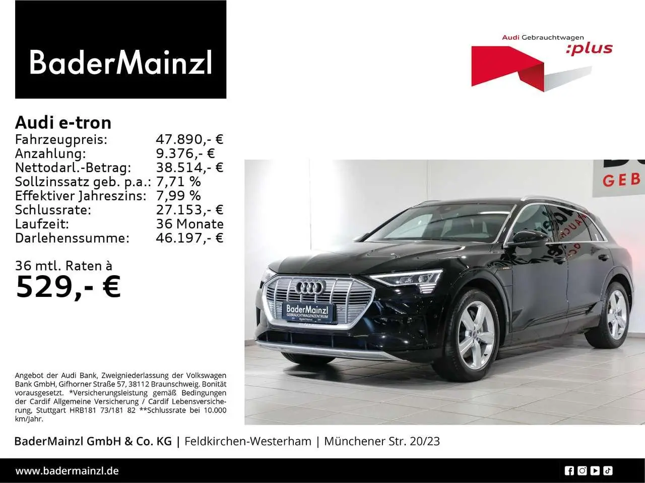Photo 1 : Audi E-tron 2020 Électrique