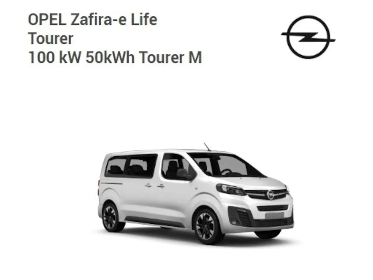 Photo 1 : Opel Zafira 2024 Electric