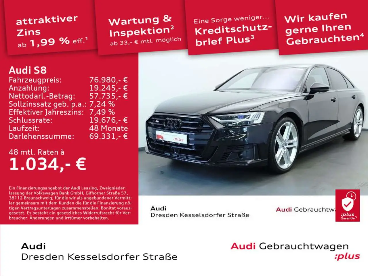 Photo 1 : Audi S8 2020 Essence
